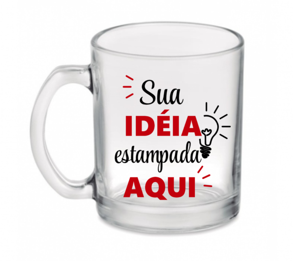 Caneca de Vidro Incolor