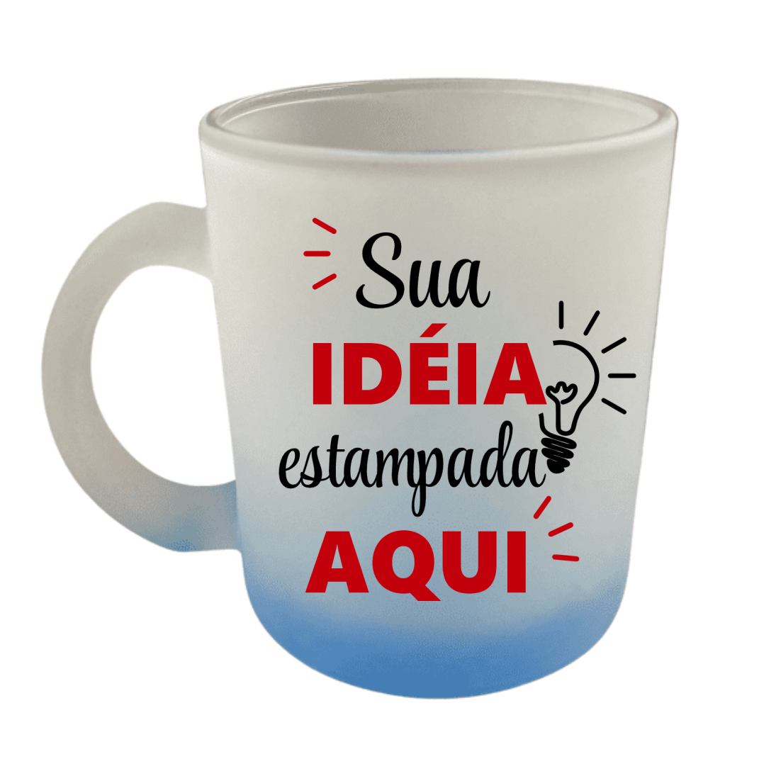 Caneca Vidro Jateado Colorido - Imagem 6