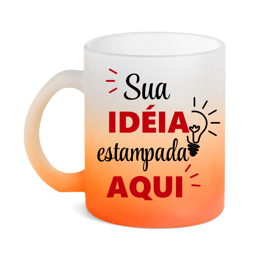 Caneca Vidro Jateado Colorido - Imagem 5