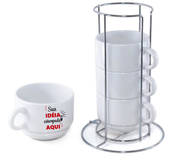 Kit Torre Com Xícaras