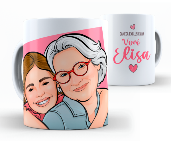 Caneca de Cerâmica Com Caricatura - Imagem 3