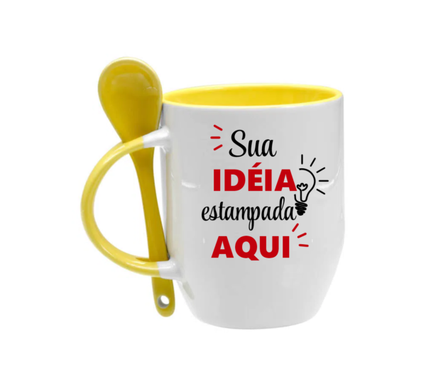 Caneca de Cerâmica Com Colher - Image 5
