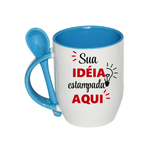 Caneca de Cerâmica Com Colher - Image 4