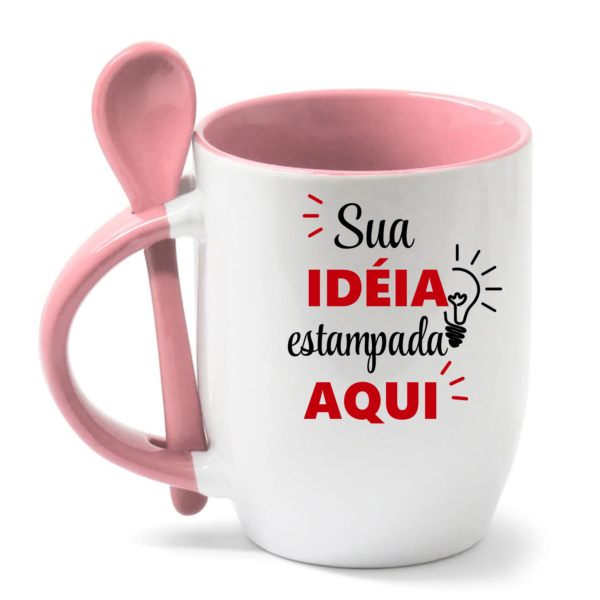 Caneca de Cerâmica Com Colher - Image 3