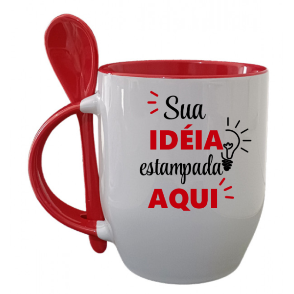 Caneca de Cerâmica Com Colher - Image 2