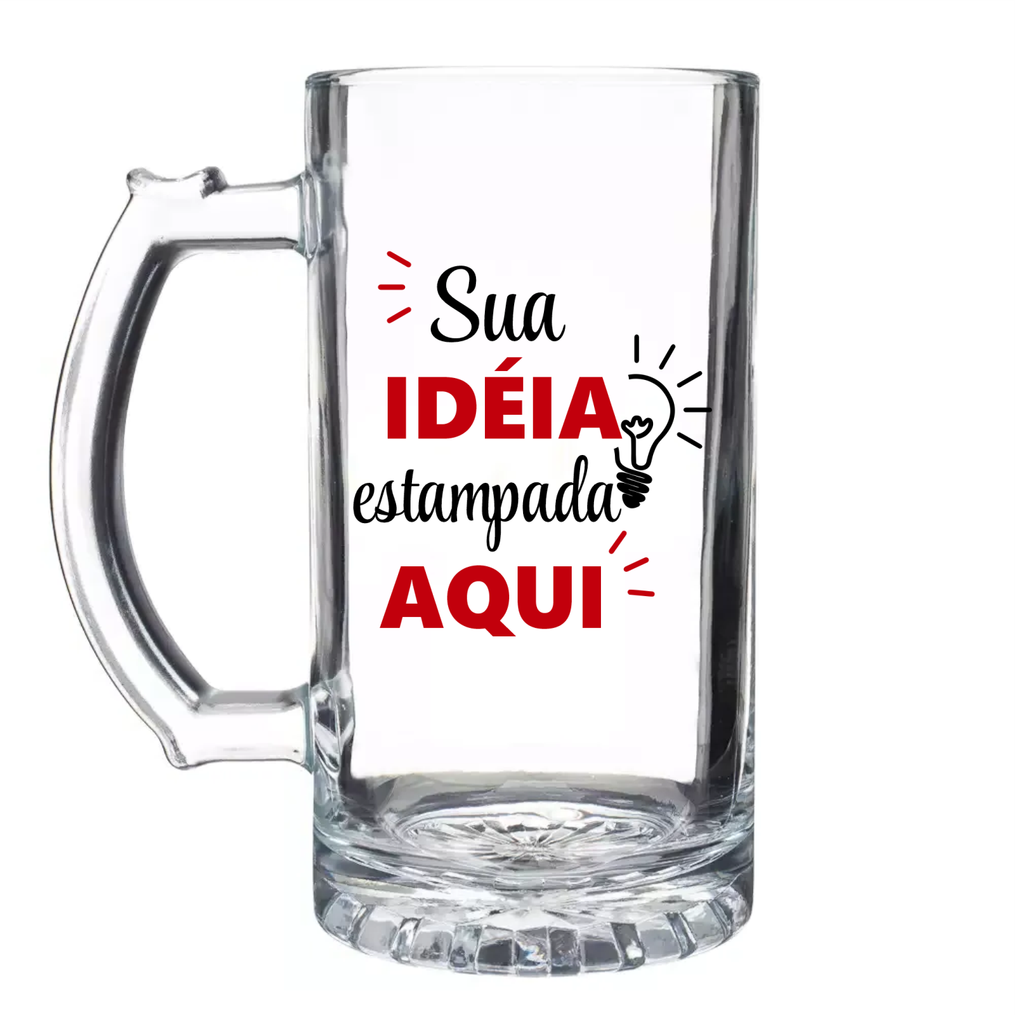 Caneca De Chopp Personalizada Vidro - Arte Personalizada