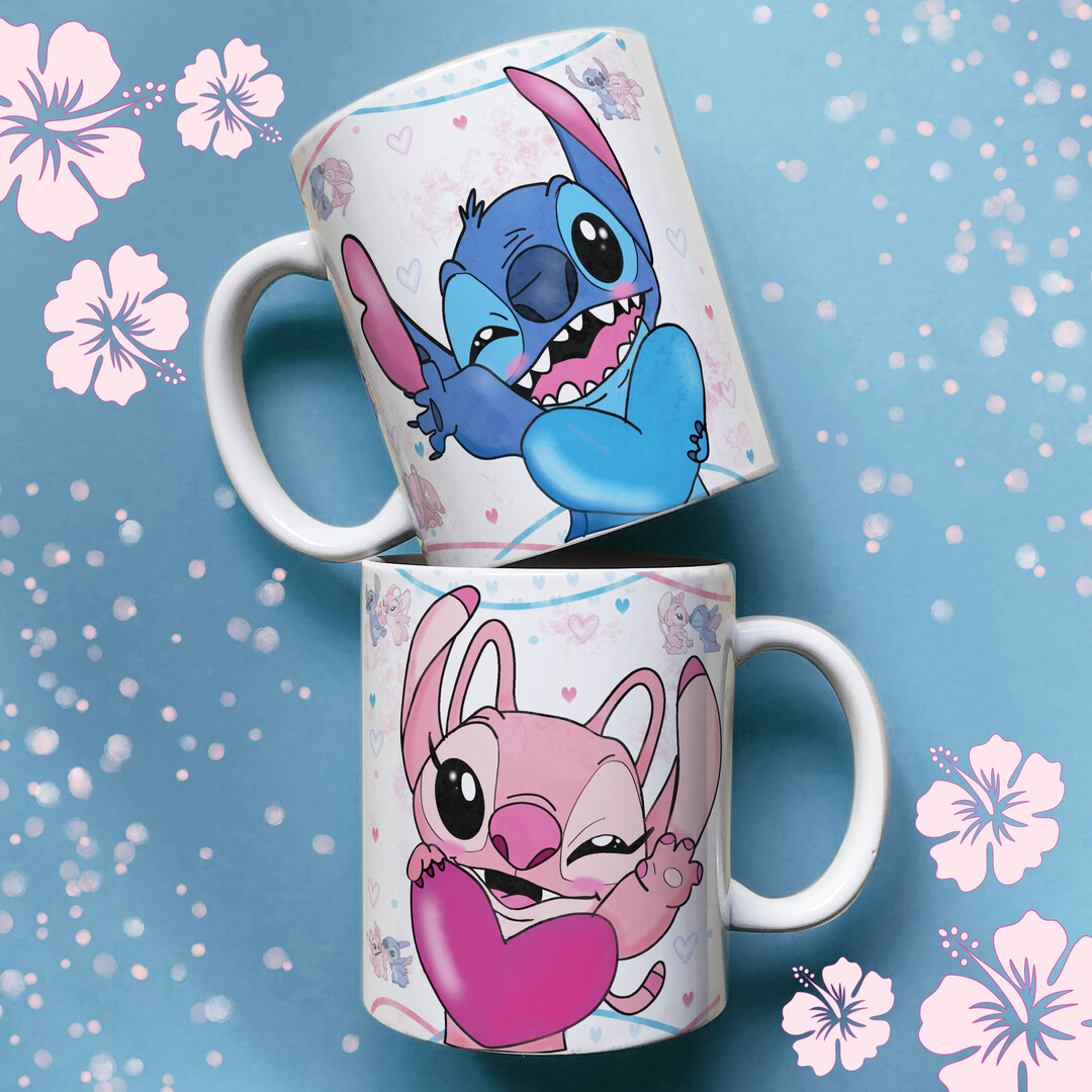 Caneca Cerâmica - Stitch e Angel Ct (9)