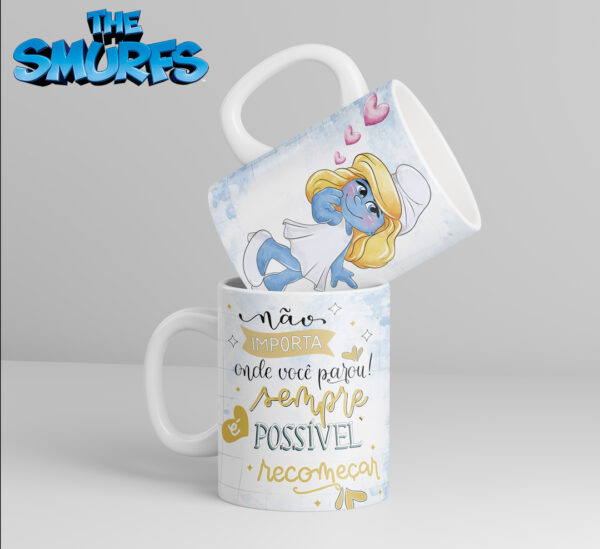 Caneca Cerâmica - Smurfs