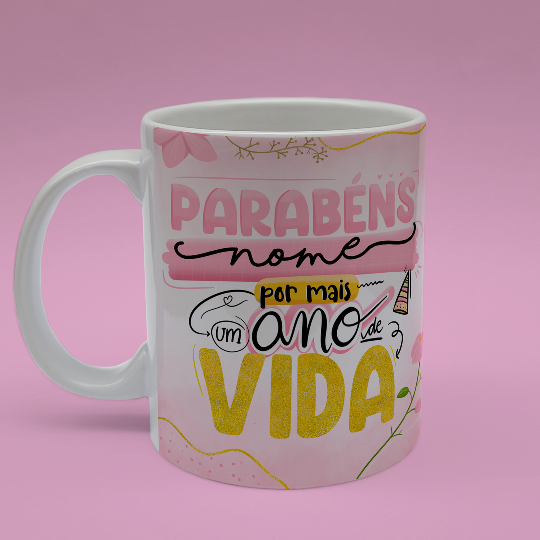 Caneca Cerâmica - Aniversário