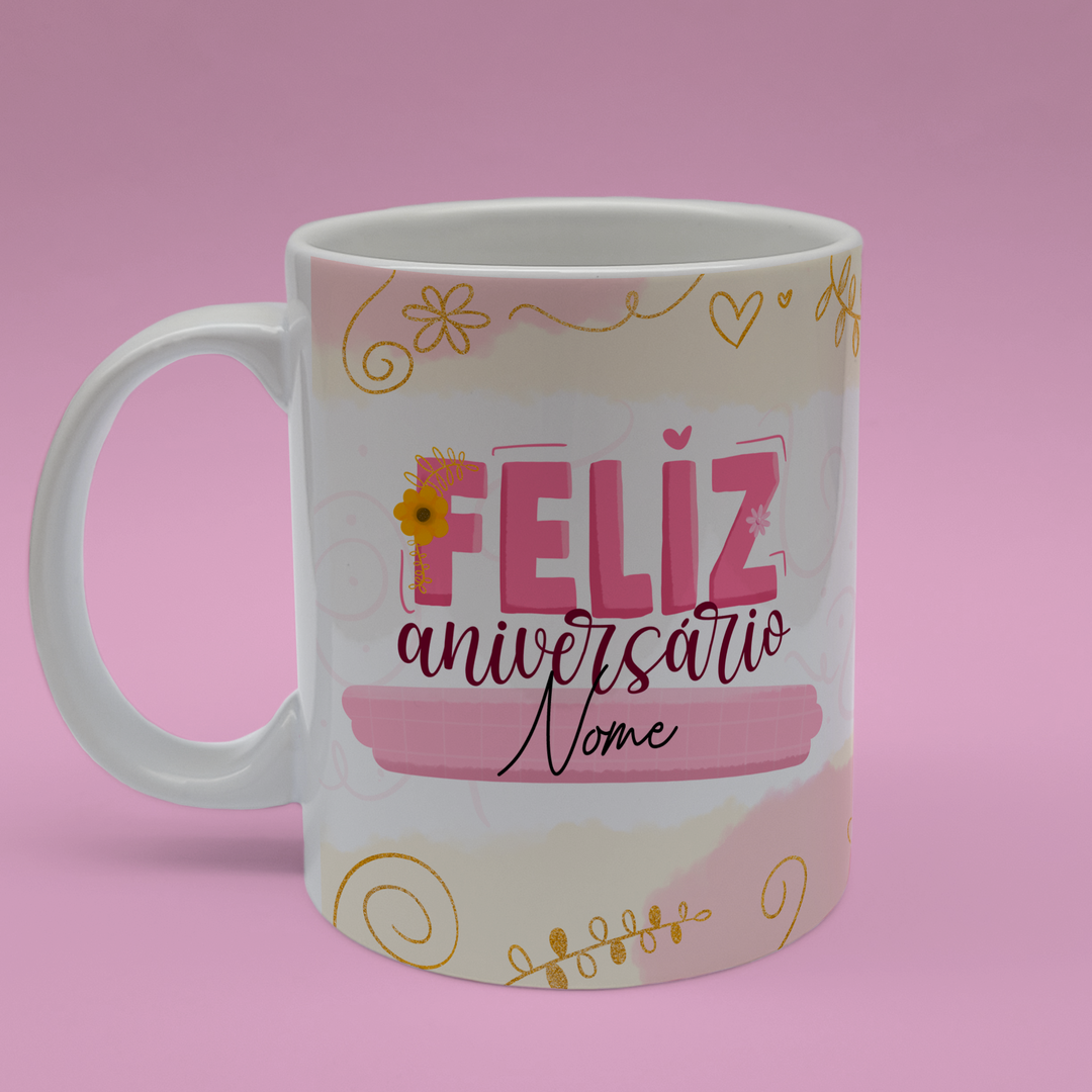 Caneca Cerâmica - Aniversário