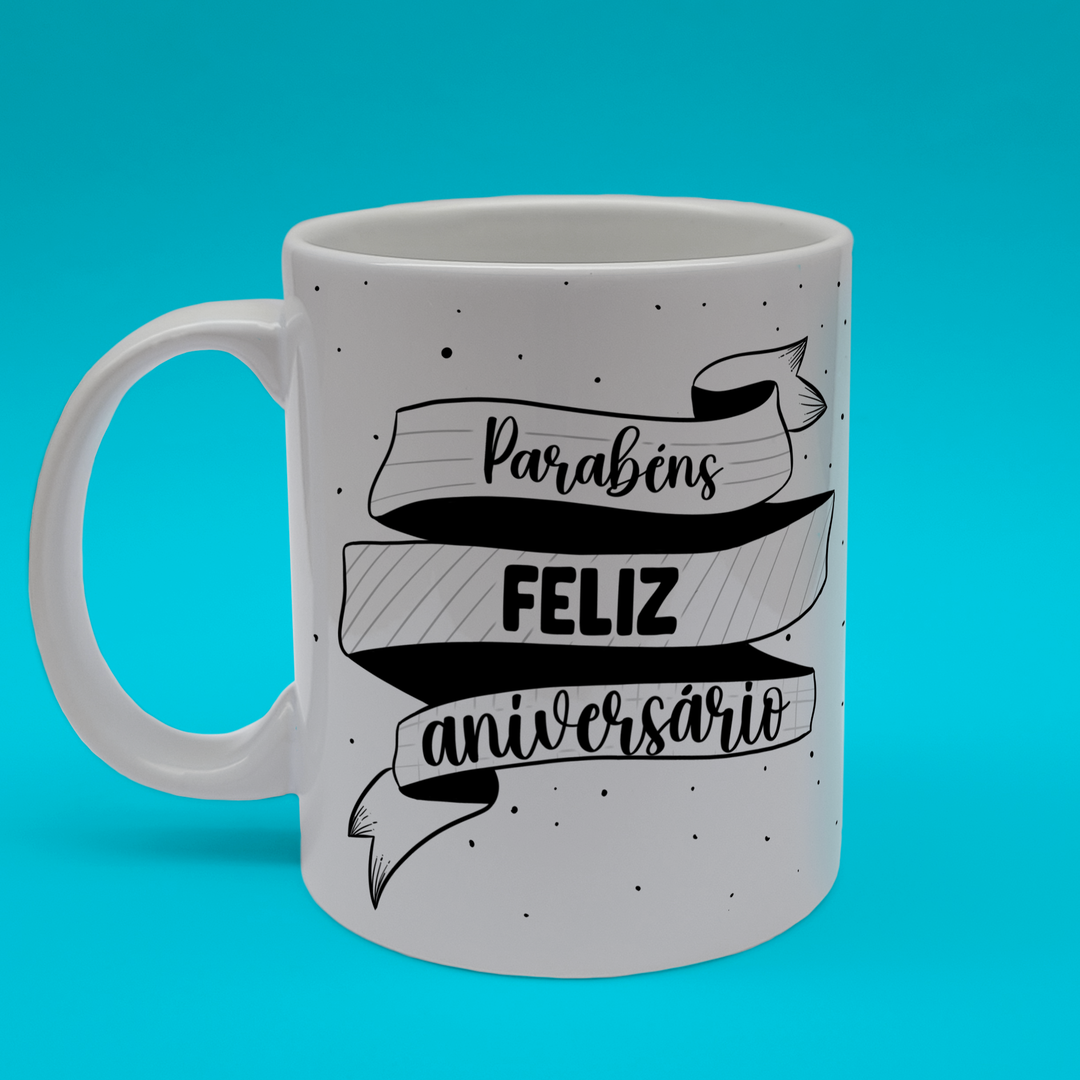 Caneca Cerâmica - Aniversário