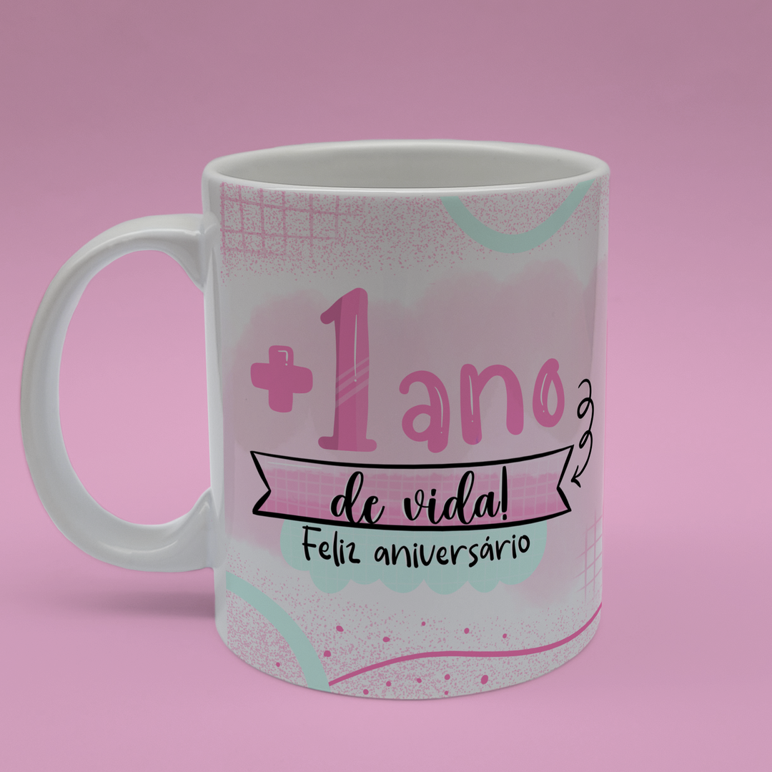 Caneca Cerâmica - Aniversário