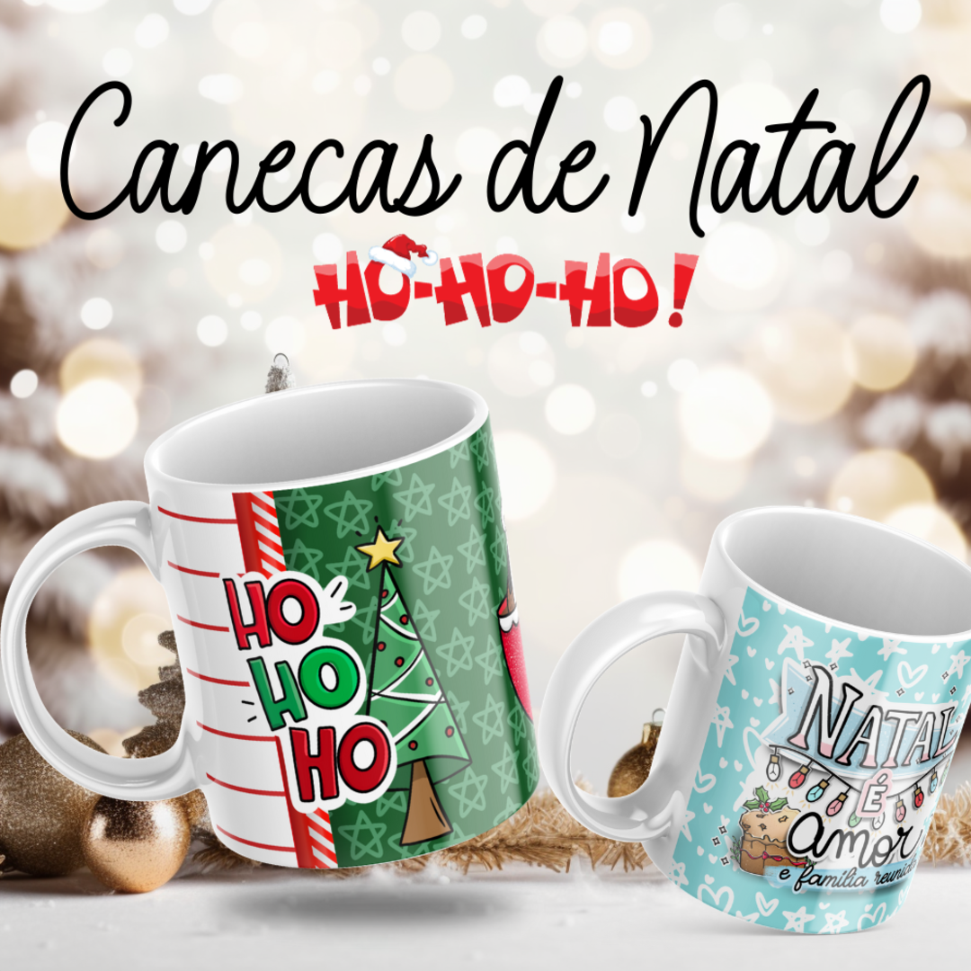 Kit com 2 Caneca Cerâmica - Natal